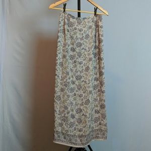 NWOT - Talbot's Long Floral Silk Skirt - Size 4